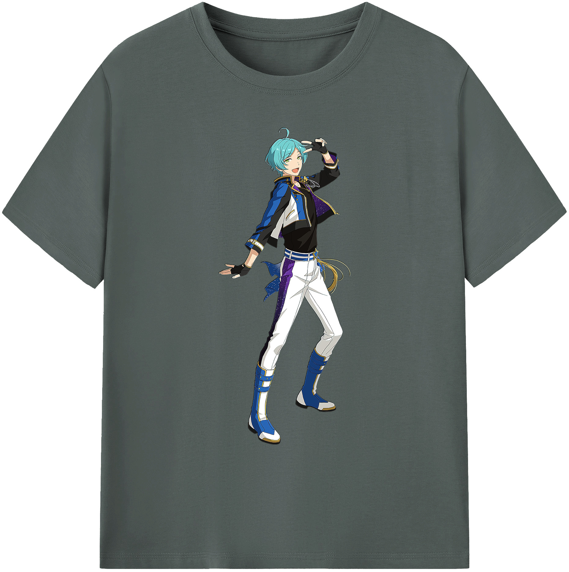 （画像用） あんさんぶるスターズ! Ensemble Stars 綿100％ メンズ半袖Tシャツ｜肌触りやわらか＆通気性
